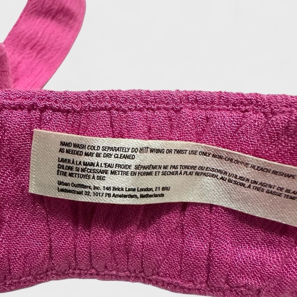 Free People Corazon Crop Top XL Pink Endless Summer Textured Adjustable Tie NWT - Picture 4 of 12